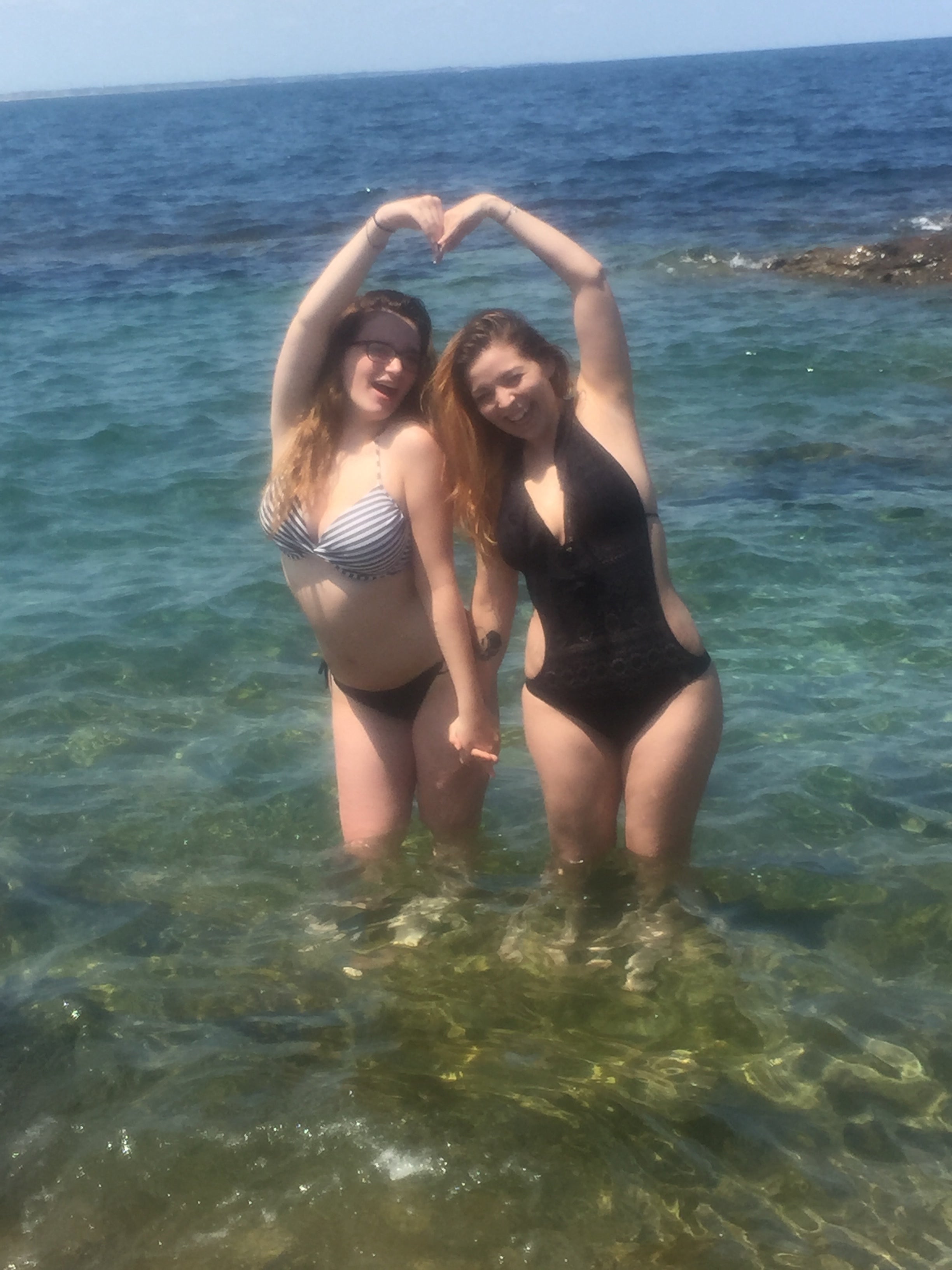 Sandi and Amanda at the beach